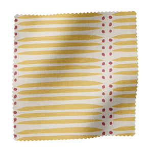Backgammon Linen Fabric in Ochre