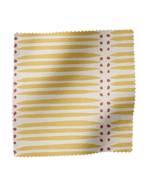 Backgammon Linen Fabric in Ochre