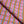 Beach Blanket linen by Bethie Tricks in pink and orange, draped, showing a bold check