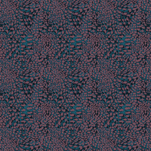 Leopard velvet by Tatie Lou in burgundy, full repeat of a leopard-spot print