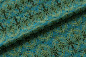 Lace velvet by Dami and Em Design in copper, draped, showing a lace pattern