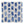Brushstroke linen by Bethie Tricks in blue, flat sample of painted brushstrokes