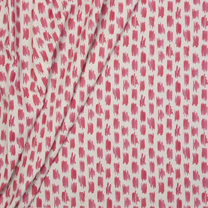 Brushstroke linen by Bethie Tricks in pink, full repeat of painted brushstrokes