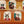 Cabin Class wallpaper by Brand McKenzie in orange, close view of animal passengers in train windows