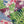 Canopy linen by Bethie Tricks in navy, draped, showing palm fronds