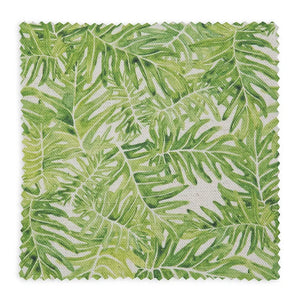 Canopy linen by Bethie Tricks in green, full repeat of palm fronds