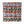 Cellular linen by Bethie Tricks in orange and black, bold cell shapes upholstered on a fringed footstool