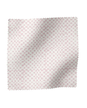 Checkers Linen Fabric in Pink