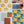Clementine wallpaper by Seed Home Designs in blue, flat sample of clementine slices