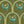 Crab Cabana wallpaper by Brand McKenzie in olive, pattern detail of crabs under scalloped arches