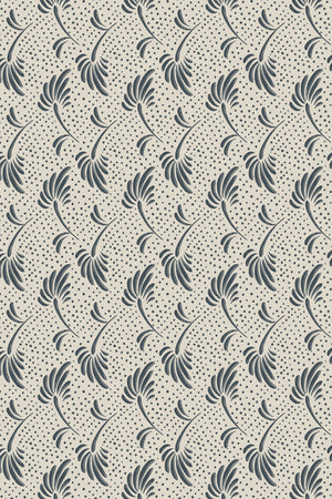 Etta wallpaper by Curate Space in navy, full repeat of small floral sprigs