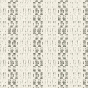 Mia wallpaper by Curate Space in olive green, full repeat of rows of dots forming a stripe