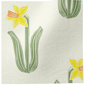Daffodil Linen Fabric, large scale