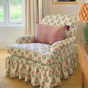 Dahlia Linen Fabric by Annika Reed Studio