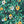 Disco Lemons wallpaper by Brand McKenzie in teal, close view of lemon branches with disco balls