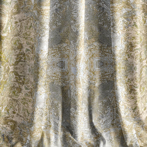 Dune Sand velvet by Dami and Em Design in beige, a woven design made into curtains