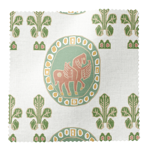 Flying Horse of the Silk Road Linen Fabric in Midday Sun