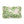 Folio linen by Bethie Tricks in green and white, a leaf medallion print as a cushion