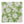 Folio linen by Bethie Tricks in green and white, full repeat of a leaf medallion print