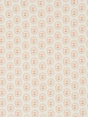 Folly wallpaper by Parker and Jules in beige, full repeat of small sunburst medallions