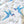 Forget Me Not Swallow fabric by Seed Home Designs in blue and white, pattern sample of swallows and forget-me-nots