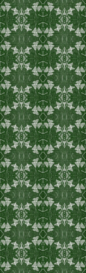 Green grasscloth by Dami and Em Design in green, flat sample of a woven design
