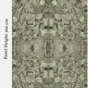 Green grasscloth by Dami and Em Design in white, full repeat of a woven design