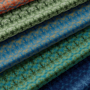 Lace velvet by Dami and Em Design in indigo, draped, showing a lace pattern