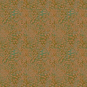 Leopard wallpaper by Tatie Lou in gold, full repeat of a leopard-spot print