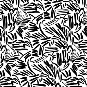 Lieu Abandonne linen by Claire de Quénetain in white, flat sample of bold abstract brushstrokes