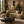 Manilva Garden velvet by Dami and Em Design in gold and green, an art deco garden design in a living room