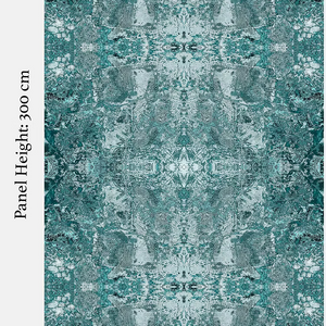 Mirage in Blue Green grasscloth by Dami and Em Design in blue and green, full repeat of a woven design