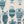 A Muggle of Jugs wallpaper by Annika Reed in blue, close-up of painted jugs and vases