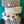 Stems linen by Bethie Tricks in black and white, bold stem and dot shapes on a lampshade