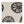 Opium linen by Bethie Tricks in black and white, flat sample of bold wheel motifs
