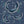 Pachamama wallpaper by Tatie Lou in navy, flat sample of flying cranes