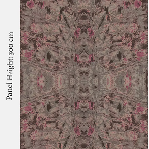 Pale Rose Marble grasscloth by Dami and Em Design in pink and brown, full repeat of a marble design