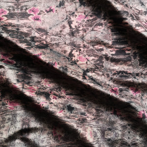 Pale Rose Marble velvet by Dami and Em Design in pink, draped, showing a marble design