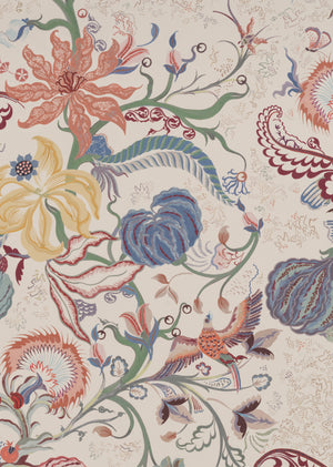 Chintz 21 Wallpaper in Carmine Blue by Parker and Jules