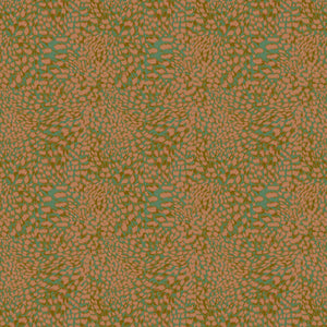 Leopard velvet by Tatie Lou in gold, flat sample of a leopard-spot print