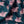 Pegasus linen by Annika Reed in navy and pink, draped, showing winged horses (alternate view)
