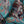 Phoenix velvet by Tatie Lou in teal, in soft folds showing swirling phoenix feathers