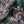Phoenix velvet by Tatie Lou in teal, draped close-up of swirling phoenix feathers