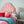 Waves linen by Bethie Tricks in pink, inky waves in a bedroom
