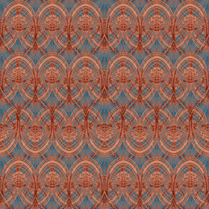 Lace velvet by Dami and Em Design in copper, flat sample of a lace pattern