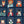 Resisting Arrest wallpaper by Brand McKenzie in navy, close-up of animal mugshot portraits