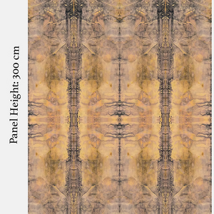 Sandstorm grasscloth by Dami and Em Design in gold, full repeat of a woven design