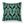 Soltar velvet by Tatie Lou in teal, a Deco arch pattern made into a cushion