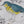 Song Bird and Flora Blue fabric by Seed Home Designs in blue and yellow, flat sample of songbirds and flowers