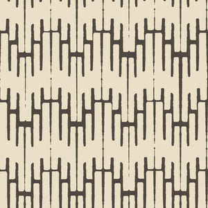 Structured Chaos velvet by Dami and Em Design in brown, full repeat of a geometric design
